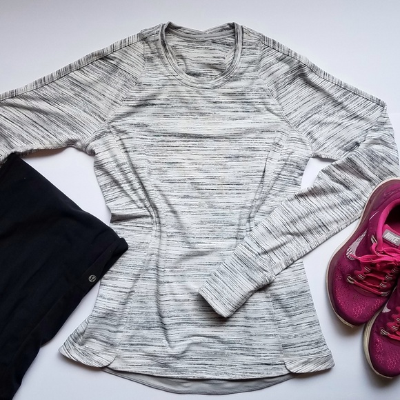 Lululemon Heathered Long Sleeve Top size 8 - Picture 1 of 7